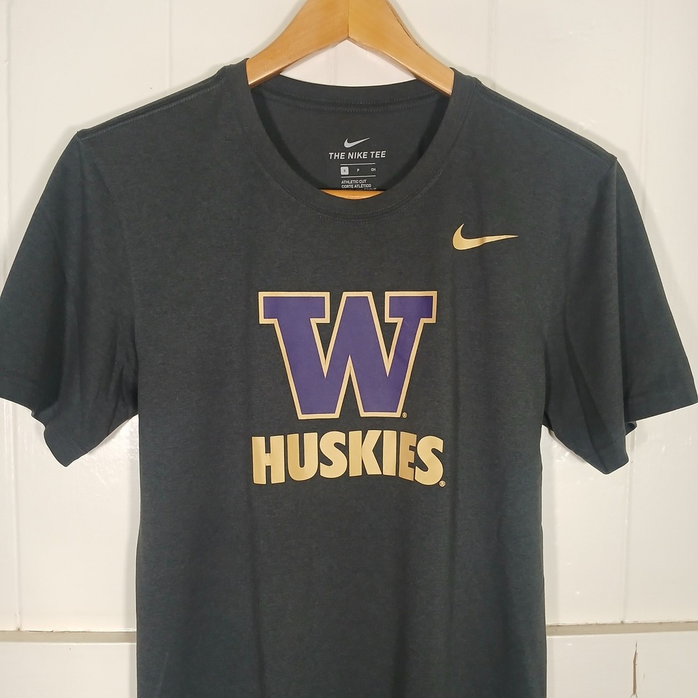 Nike T-Shirt Mens Small Charcoal Washington Huskies Dri-FIT Legend SS Tee